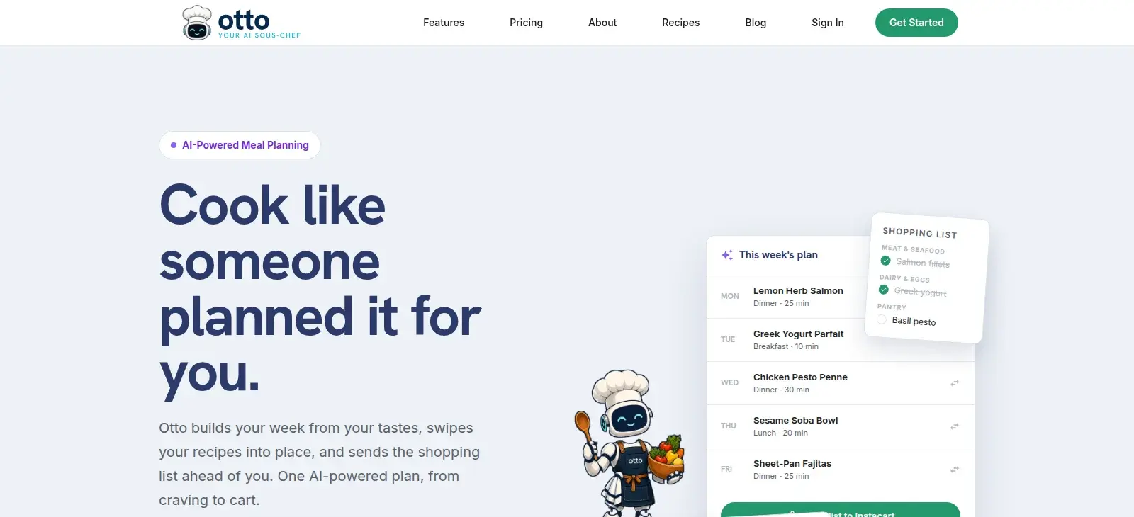 The Otto Chef website