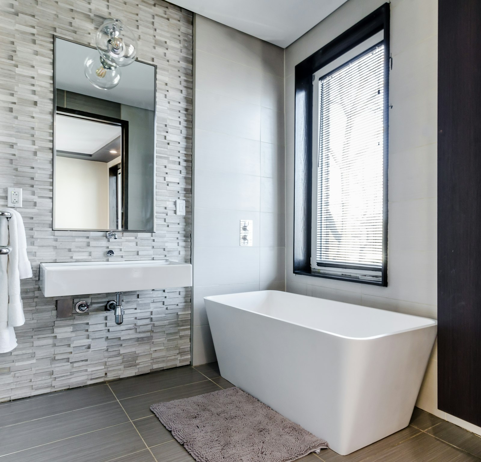 A bright renovated bathroom